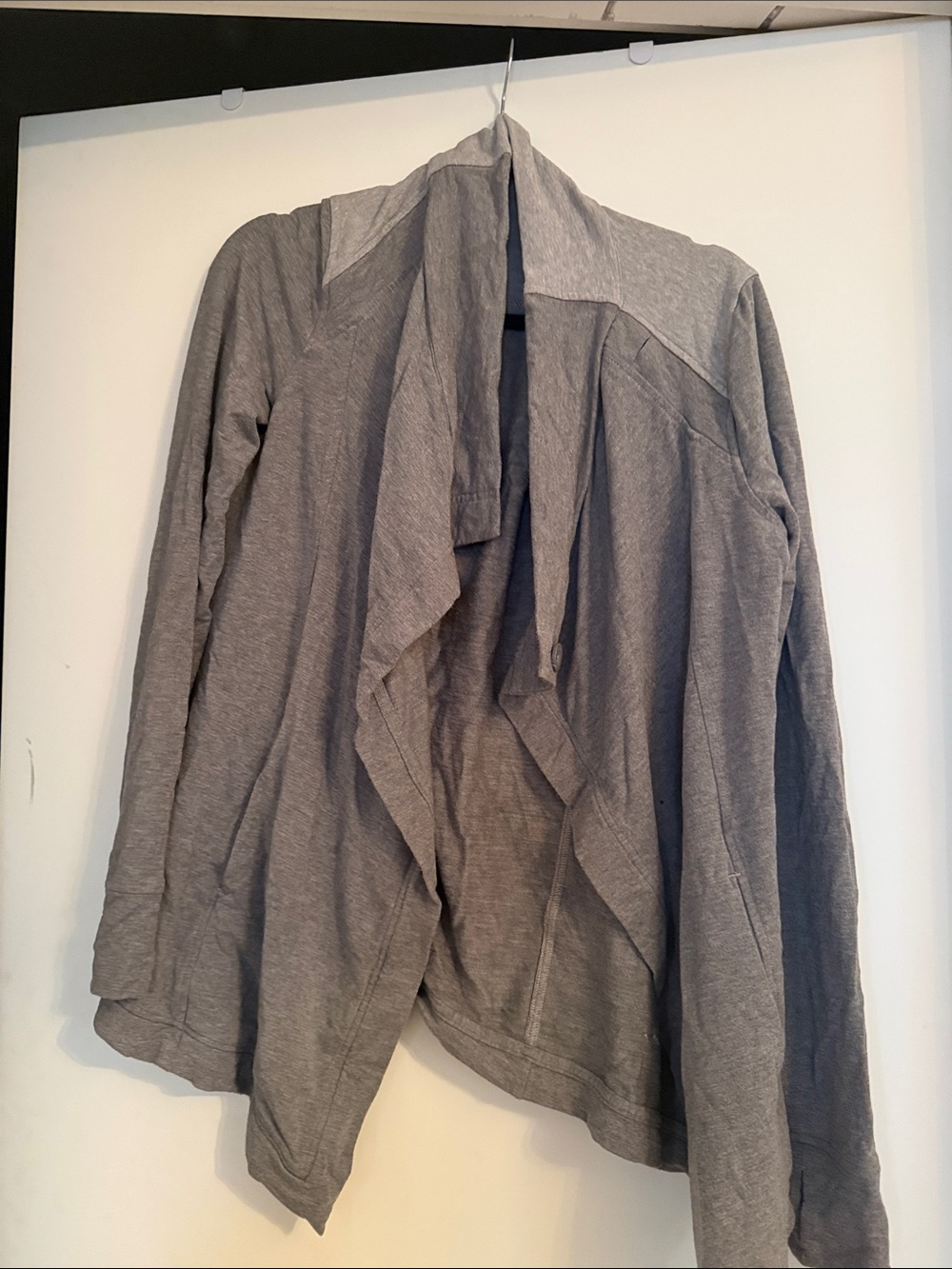 lululemon athletica Gray Draped Open-Front Hoodie